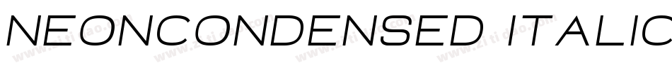 NeonCondensed Italic字体转换